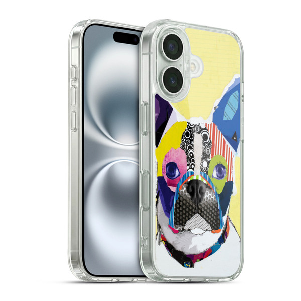 Michel Keck Dogs 4 Boston Terrier Soft Gel Case for Apple iPhone 16 & MagSafe