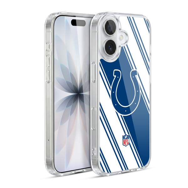 NFL Indianapolis Colts Artwork Stripes Soft Gel Case for Apple iPhone 17