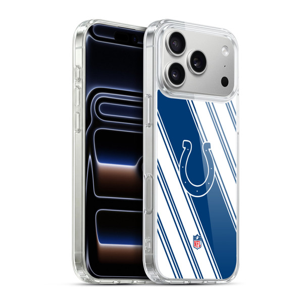 NFL Indianapolis Colts Artwork Stripes Soft Gel Case for Apple iPhone 17 Pro Max