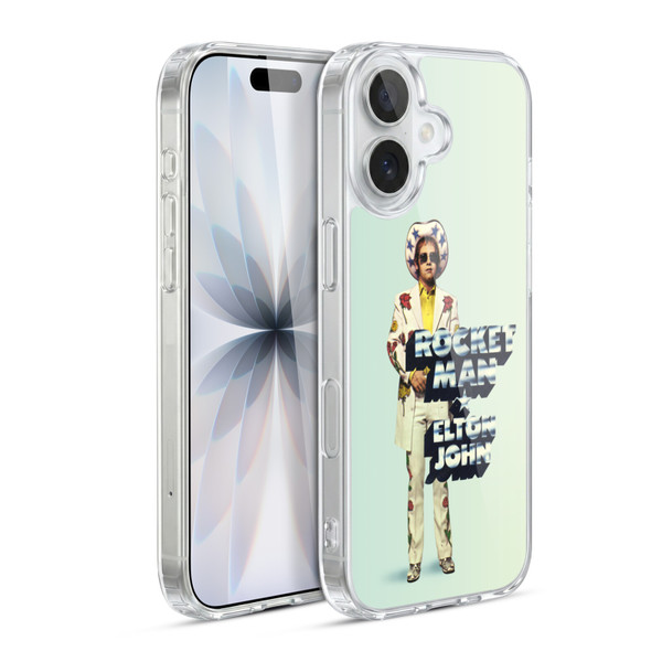 Elton John Artwork Rocket Man Single Soft Gel Case for Apple iPhone 17