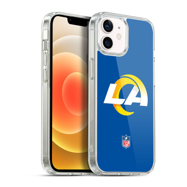 NFL Los Angeles Rams Logo Plain Soft Gel Case for Apple iPhone 12 / iPhone 12 Pro & MagSafe