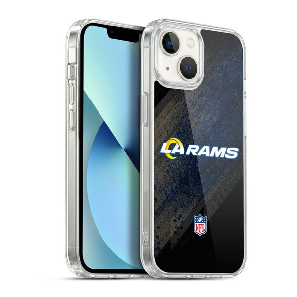 NFL Los Angeles Rams Logo Blur Soft Gel Case for Apple iPhone 13