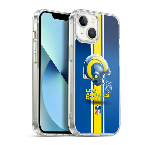 NFL Los Angeles Rams Logo Helmet Soft Gel Case for Apple iPhone 13