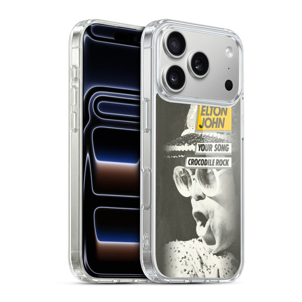 Elton John Artwork Your Song Single Soft Gel Case for Apple iPhone 17 Pro