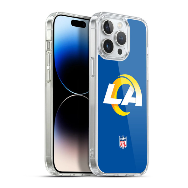NFL Los Angeles Rams Logo Plain Soft Gel Case for Apple iPhone 13 Pro Max & MagSafe