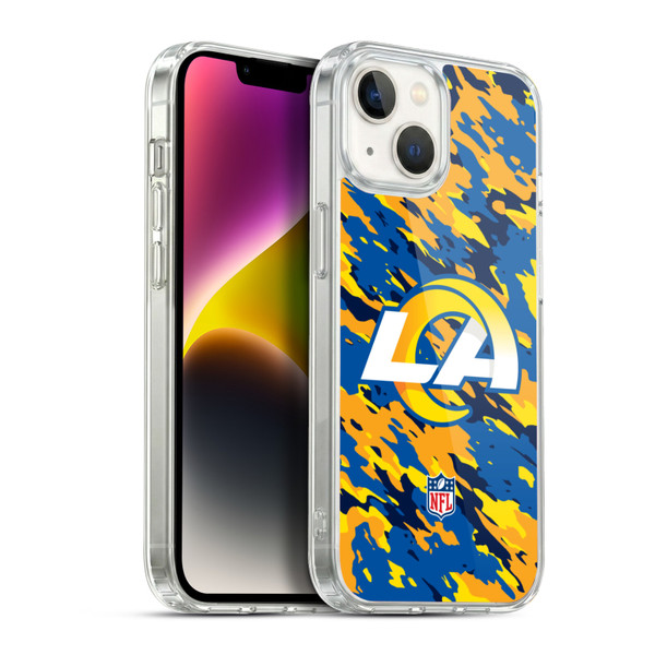 NFL Los Angeles Rams Logo Camou Soft Gel Case for Apple iPhone 14