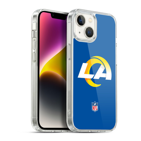 NFL Los Angeles Rams Logo Plain Soft Gel Case for Apple iPhone 14