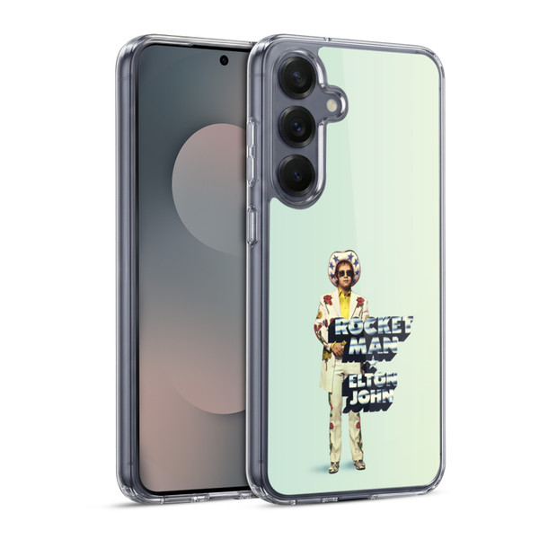 Elton John Artwork Rocket Man Single Soft Gel Case for Samsung Galaxy S25 & MagSafe