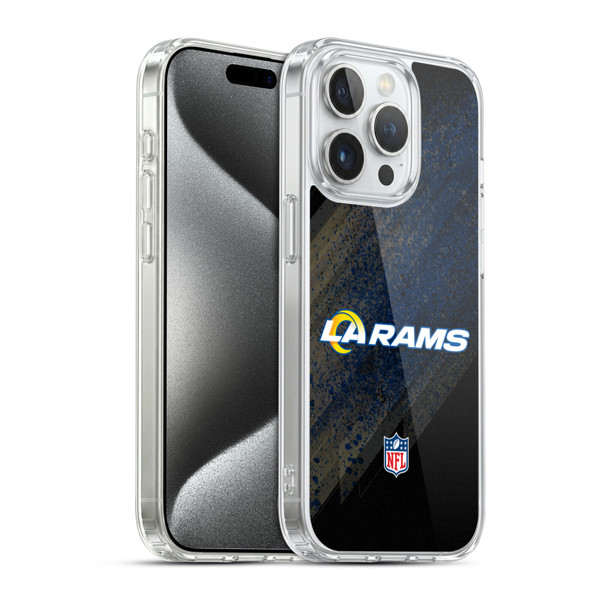 NFL Los Angeles Rams Logo Blur Soft Gel Case for Apple iPhone 15 Pro & MagSafe