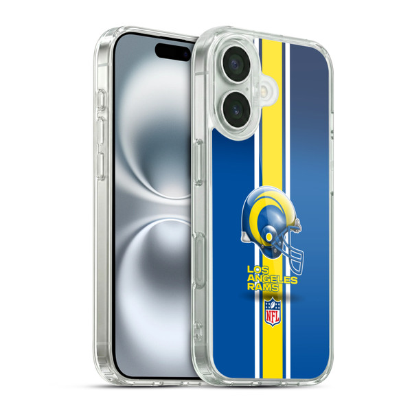 NFL Los Angeles Rams Logo Helmet Soft Gel Case for Apple iPhone 16 & MagSafe