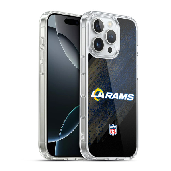 NFL Los Angeles Rams Logo Blur Soft Gel Case for Apple iPhone 16 Pro & MagSafe