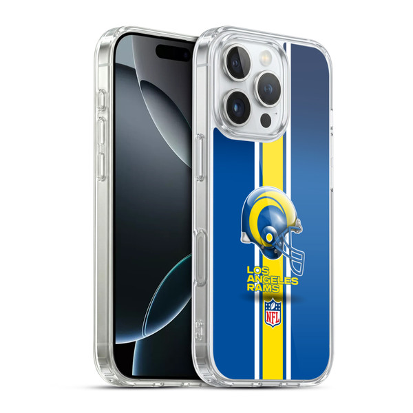 NFL Los Angeles Rams Logo Helmet Soft Gel Case for Apple iPhone 16 Pro & MagSafe