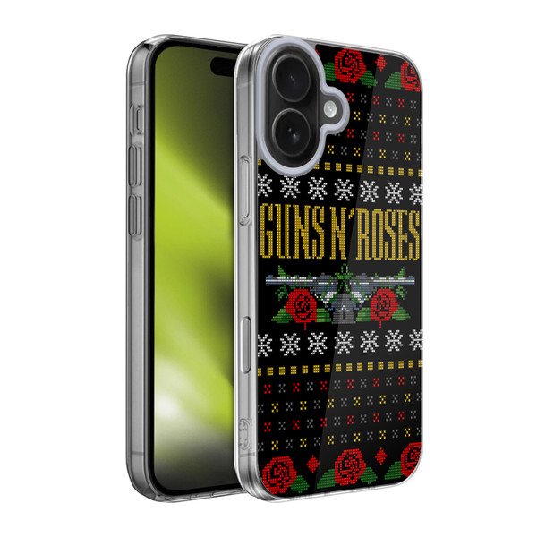 Guns N' Roses Christmas Text Logo Pistol Soft Gel Case for Apple iPhone 17