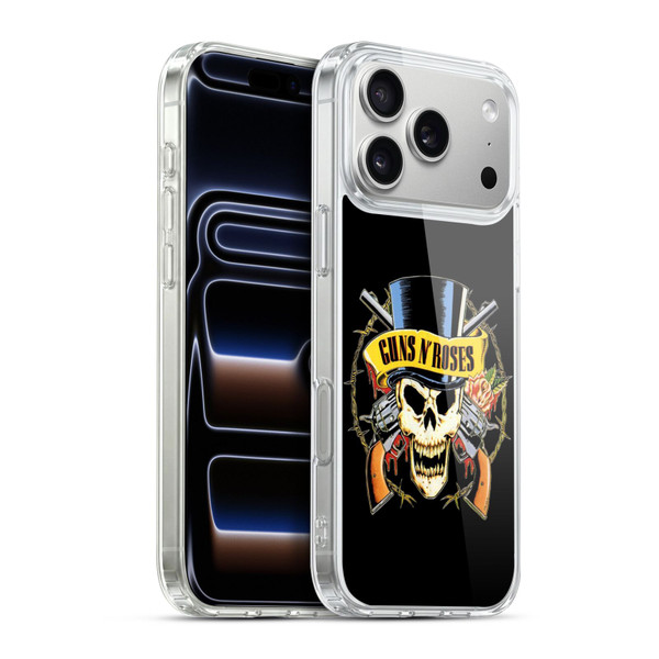 Guns N' Roses Key Art Top Hat Skull Soft Gel Case for Apple iPhone 17 Pro Max