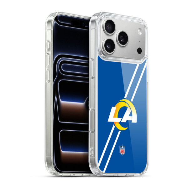 NFL Los Angeles Rams Logo Stripes Soft Gel Case for Apple iPhone 17 Pro Max