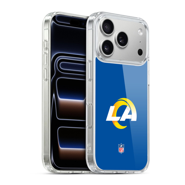 NFL Los Angeles Rams Logo Plain Soft Gel Case for Apple iPhone 17 Pro