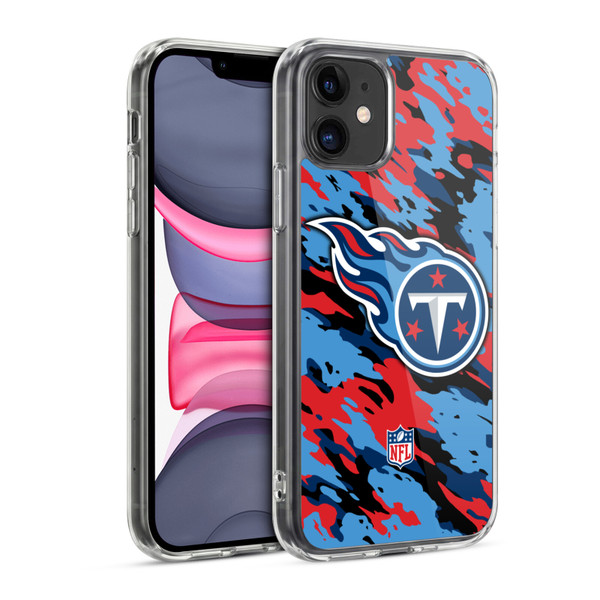 NFL Tennessee Titans Logo Camou Soft Gel Case for Apple iPhone 11