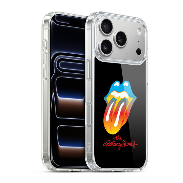 The Rolling Stones Graphics Rainbow Tongue Soft Gel Case for Apple iPhone 17 Pro