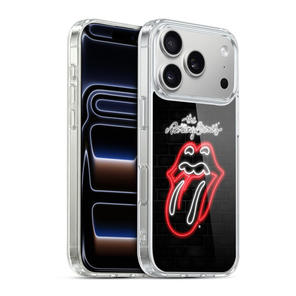 The Rolling Stones Licks Collection Neon Soft Gel Case for Apple iPhone 17 Pro