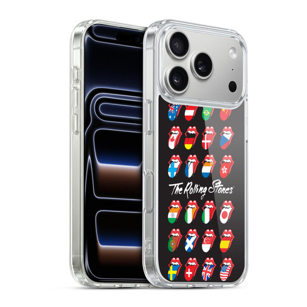 The Rolling Stones Licks Collection Flag Poster Soft Gel Case for Apple iPhone 17 Pro
