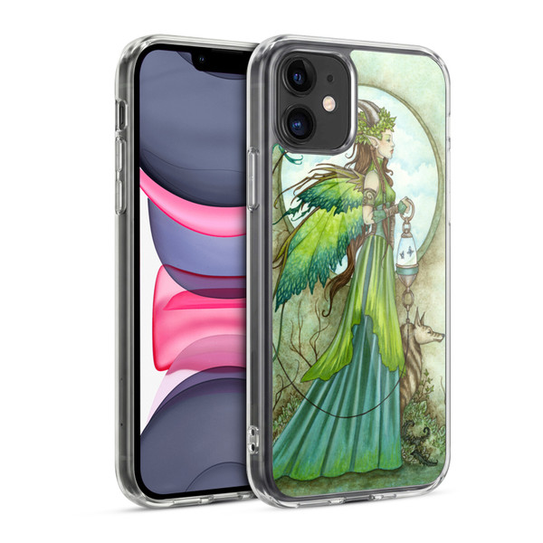 Amy Brown Lovely Fairies Green Winged Soft Gel Case for Apple iPhone 11