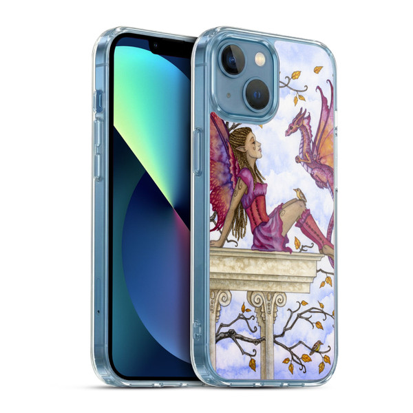 Amy Brown Lovely Fairies Purple Pixie Soft Gel Case for Apple iPhone 13 Mini & MagSafe