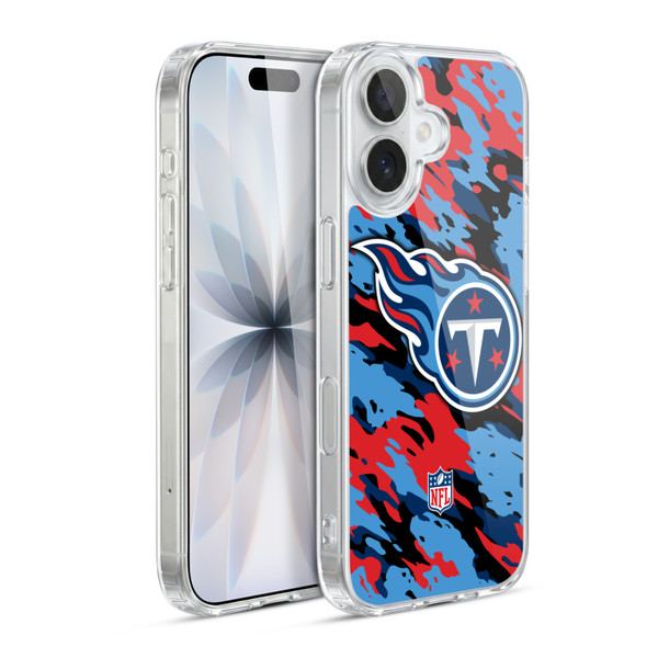 NFL Tennessee Titans Logo Camou Soft Gel Case for Apple iPhone 17