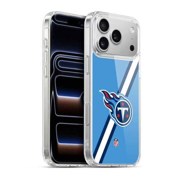 NFL Tennessee Titans Logo Stripes Soft Gel Case for Apple iPhone 17 Pro Max