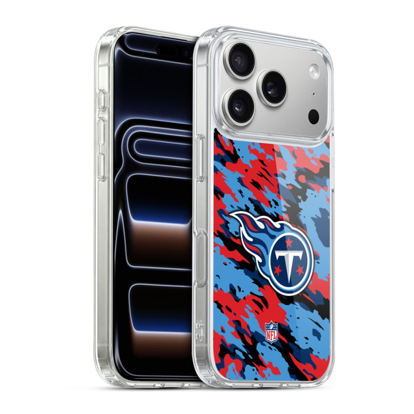 NFL Tennessee Titans Logo Camou Soft Gel Case for Apple iPhone 17 Pro