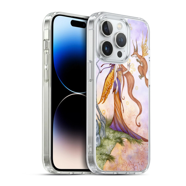 Amy Brown Lovely Fairies Cliffside Talks Soft Gel Case for Apple iPhone 14 Pro & MagSafe