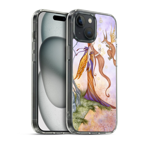 Amy Brown Lovely Fairies Cliffside Talks Soft Gel Case for Apple iPhone 15 & MagSafe