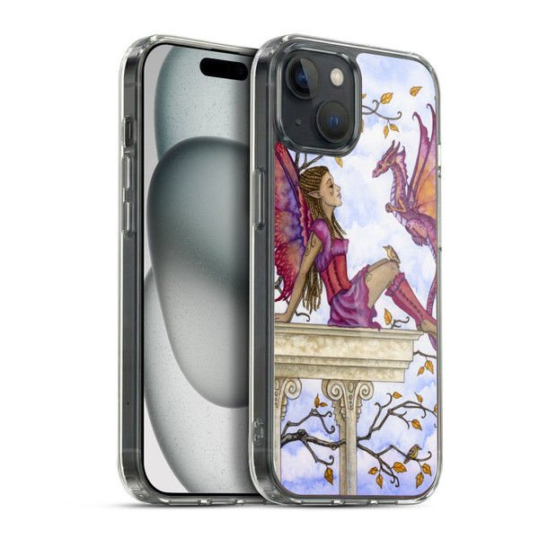 Amy Brown Lovely Fairies Purple Pixie Soft Gel Case for Apple iPhone 15 Plus & MagSafe