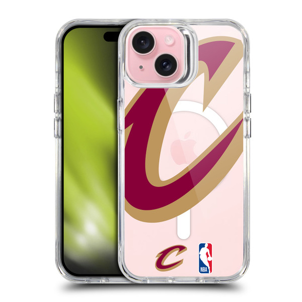 NBA Cleveland Cavaliers Logo Oversized Text SHOCKPROOF BUMPER CASE COMPATIBLE WITH Apple iPhone 15 & MAGSAFE