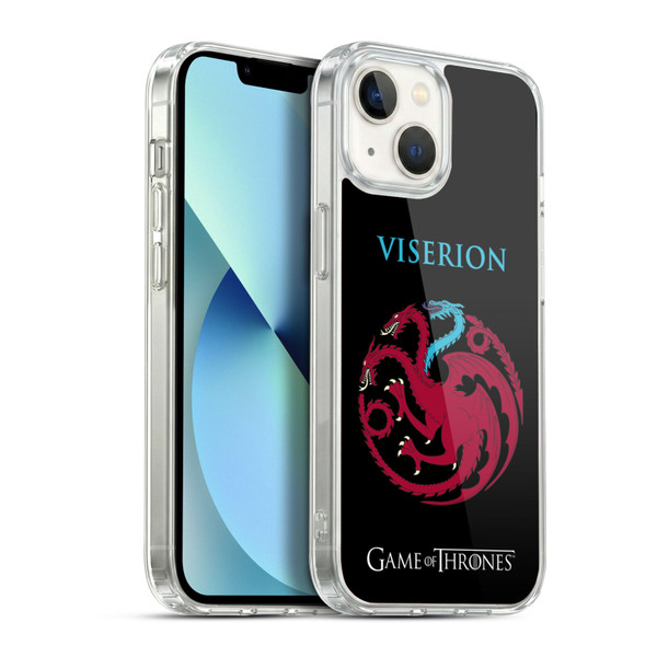 HBO Game of Thrones Graphics Dragon Viserion Soft Gel Case for Apple iPhone 13