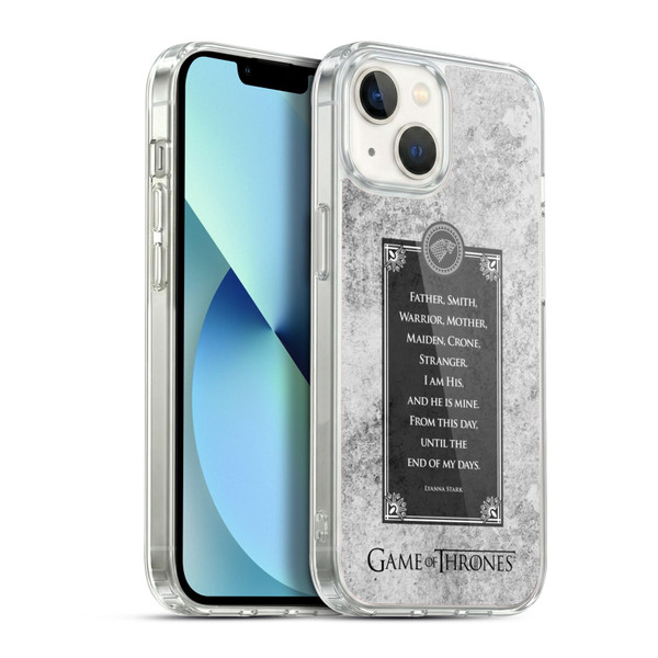 HBO Game of Thrones Graphics Lyanna Vows Soft Gel Case for Apple iPhone 13