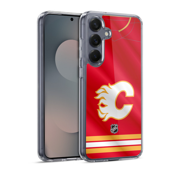 NHL Calgary Flames Jersey Soft Gel Case for Samsung Galaxy S25 & MagSafe