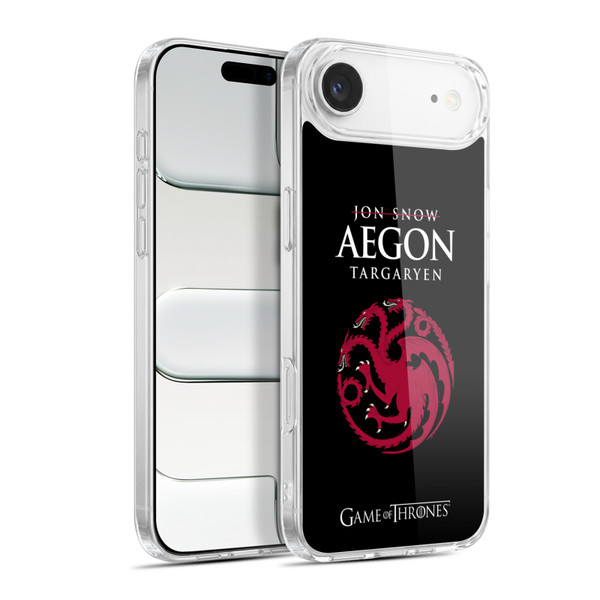 HBO Game of Thrones Graphics Jon Snow Aegon Soft Gel Case for Apple iPhone 17 Air