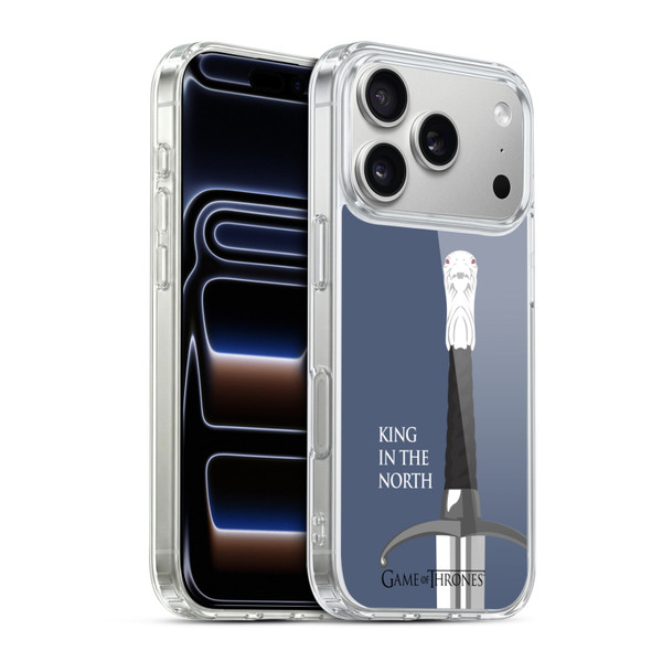 HBO Game of Thrones Graphics Longclaw King North Soft Gel Case for Apple iPhone 17 Pro