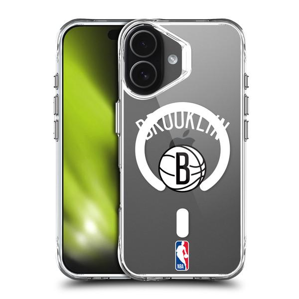 NBA Brooklyn Nets Logo Black Design Text SHOCKPROOF BUMPER CASE COMPATIBLE WITH Apple iPhone 17 & MAGSAFE