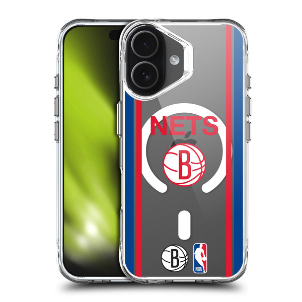NBA Brooklyn Nets Logo Retro Design Text SHOCKPROOF BUMPER CASE COMPATIBLE WITH Apple iPhone 17 & MAGSAFE