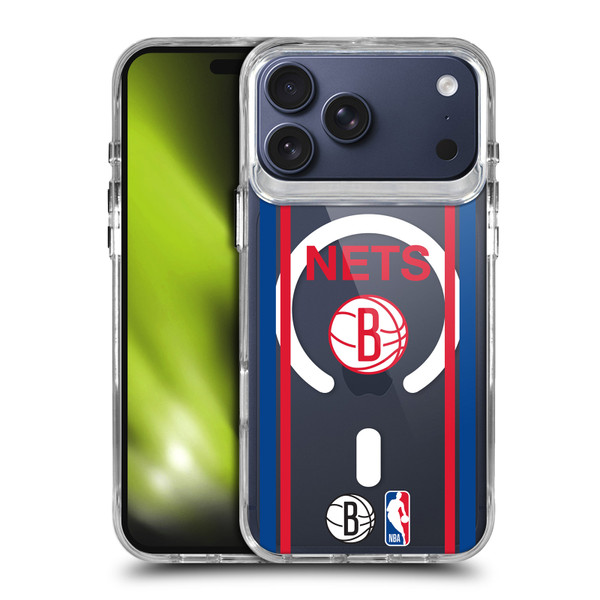 NBA Brooklyn Nets Logo Retro Design Text SHOCKPROOF BUMPER CASE COMPATIBLE WITH Apple iPhone 17 Pro Max & MAGSAFE