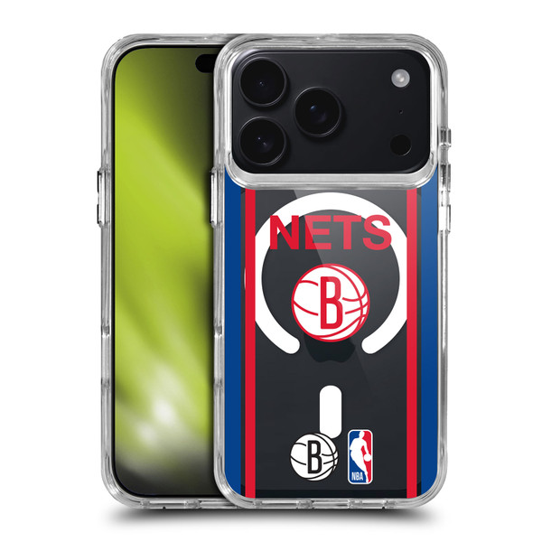NBA Brooklyn Nets Logo Retro Design Text SHOCKPROOF BUMPER CASE COMPATIBLE WITH Apple iPhone 17 Pro & MAGSAFE