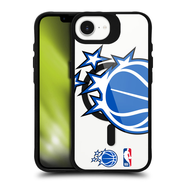 NBA Orlando Magic Logo Oversized Ball BLACK SHOCKPROOF BUMPER CASE COMPATIBLE WITH Apple iPhone 16e / Apple iPhone 17e & MAGSAFE