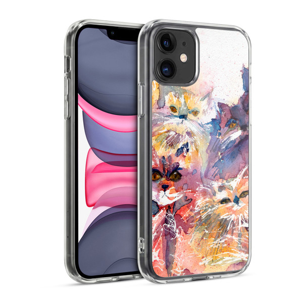 Wyanne Cat Four Kitties Soft Gel Case for Apple iPhone 11