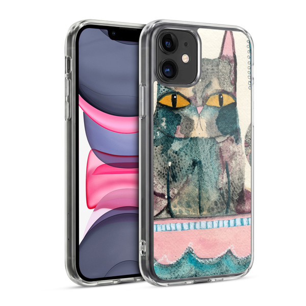 Wyanne Cat Kitty Painting Soft Gel Case for Apple iPhone 11
