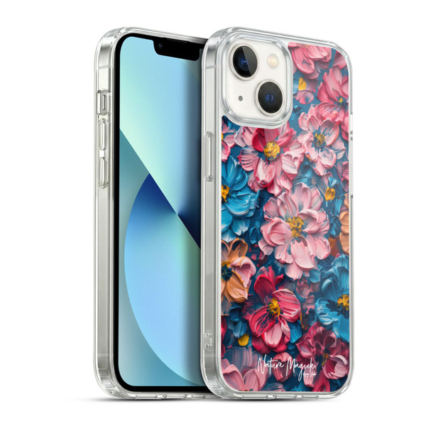 Nature Magick Paint Blobs Elegant Soft Gel Case for Apple iPhone 13