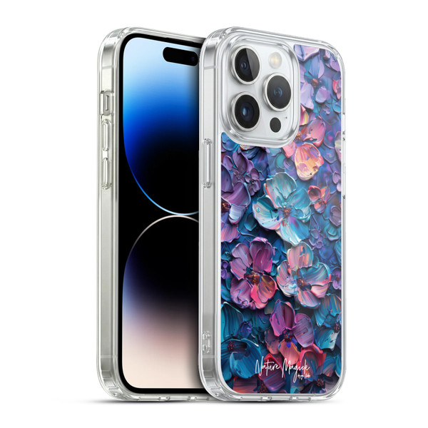 Nature Magick Paint Blobs Blue Soft Gel Case for Apple iPhone 13 Pro & MagSafe