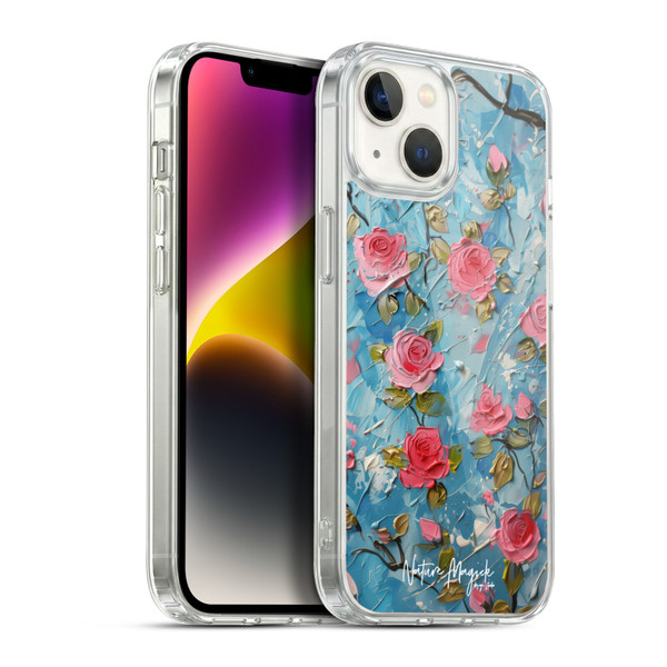 Nature Magick Paint Blobs Roses Soft Gel Case for Apple iPhone 14