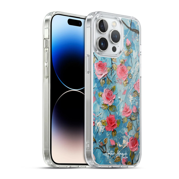 Nature Magick Paint Blobs Roses Soft Gel Case for Apple iPhone 14 Pro Max & MagSafe