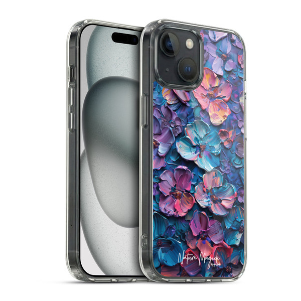 Nature Magick Paint Blobs Blue Soft Gel Case for Apple iPhone 15 & MagSafe